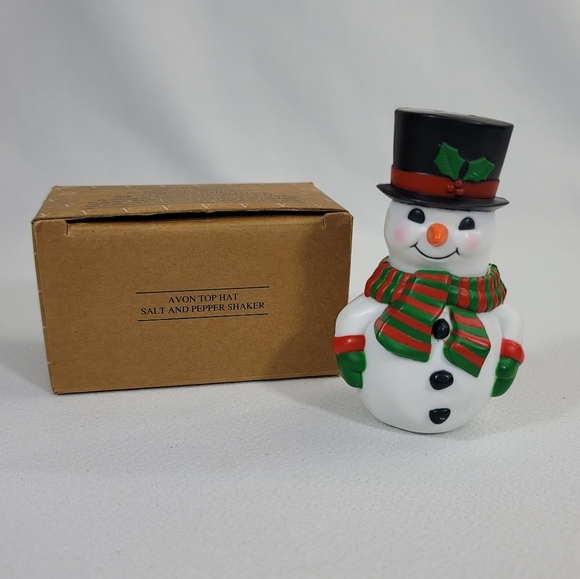 Vtg Avon Top Hat Salt & Pepper Shaker - Picture 1 of 14